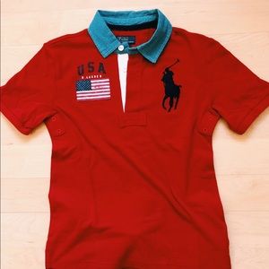 Polo Ralph Lauren Red Collard Shirt